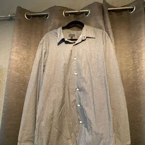 C2 by Calibrate Black and White Button Down Shirt